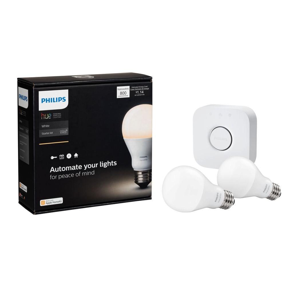 Philips Hue White Smart Bulb Starter Kit